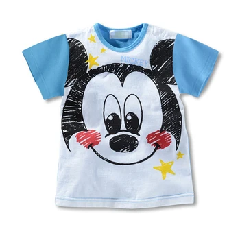 Copii Fata de Masini Mickey Tricou de Vara baietel din Bumbac Topuri Copilul Teuri Haine Imbracaminte Copii T-shirt Casual cu Maneci Scurte