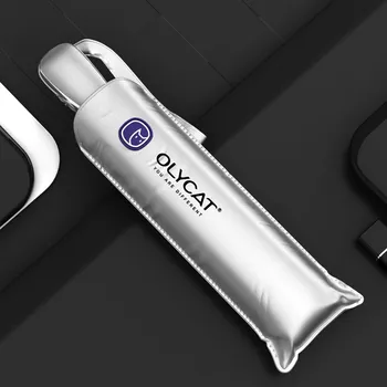 OLYCAT Ultralight 3 Pliere Automată Umbrelă de Titan și Argint Strat Anti-uv, Soare și ploaie Umbrela Femei Portabil