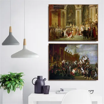 Decorative de perete poster pentru camera de zi Imprimate panza poster,Jacques Louis David,Catedrala Notre Dame,Decor Acasă,Panza Pictura
