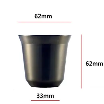 2 BUC 80ml Dublu din oțel inoxidabil ceașcă de espresso cana termos și pulbere ceașcă de cafea capsule cupa