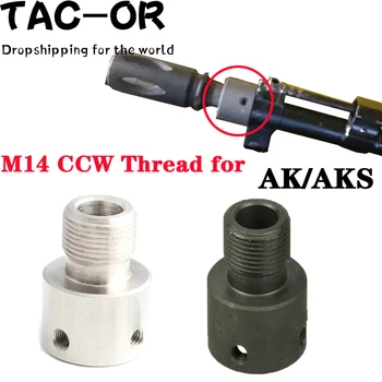 Tactice de Oțel M14 x 1 Stânga Frână Bot Adaptor 7.62*39 Fir Adaptor pentru Vânătoare AK47 AK74 AKS Pușcă Accesoriu Dropshipping