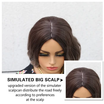 Sivir Sintetice peruca de Păr cărare pe Mijloc Peruci Pentru femeile Naturale, cu Părul Ridicat Temperatura Fibre Lungi Val Peruci cosplay