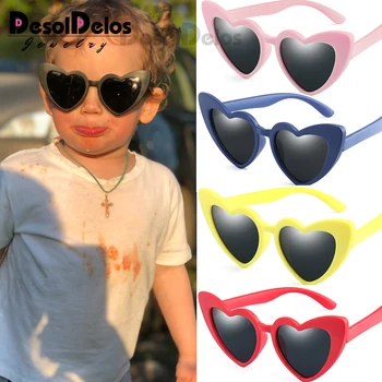 Flexibil Polarizate Copii ochelari de Soare Copil Negru Ochelari de Soare pentru Fete Baby Boy ochelari de Soare Ochelari de vedere 2-11 Ani Copii Ochelari D321