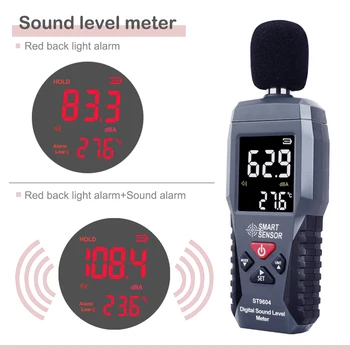 Digital Sound Level Meter LCD Color db Decibel monitor Audio Nivel Metru tester 30-130dB de Măsurare a Zgomotului instrument de Diagnosticare de Alarmă