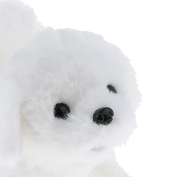 Electronice Câine De Companie De Pluș Interactiv Fuzzy Catelus - Electrice De Mers Pe Jos Și De Copt Animal Robot De Jucărie Joc Distractiv Pentru Copii - Bichon Frise