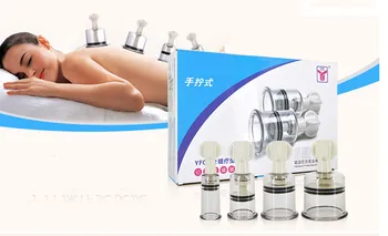 Medicale chineze poftă de mâncare Ventuze 12cups Magnet Masaj Vacuum Terapie Anti-celulita Set magnetic acupunctura, Ventuze Vacuum Set