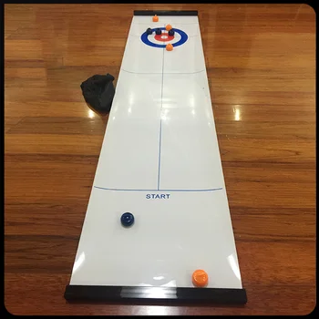 Mini Curling Minge de Masă Shuffleboard Joc Jucărie de Învățământ cu Rolă de Film Pasei pentru Copii de Divertisment Joc de Bord