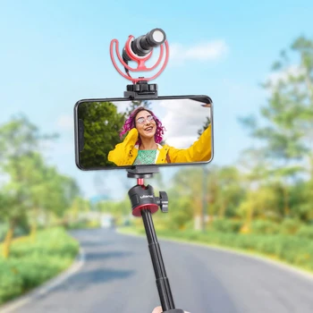 Telefon Vlog Extinde Selfie Stick Portabil Mini Trepied pentru Gopro Hero9 8 7 6 5 Negru Sesiune Osmo 1/4 inch Trepied Reglabil