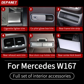 Argint accesorii de interior pentru Mercedes GLE W167 350 450 500e gls w167 450 500 550 x167 decoratiuni interioare accesorii