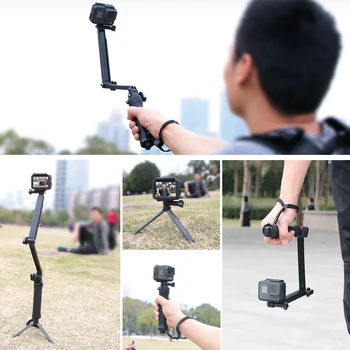 3 Mod de Prindere rezistent la apa Monopod Selfie Stick Suport Trepied pentru GoPro Hero 7 6 5 4 Sesiuni pentru Yi 4K Sjcam Eken pentru Go Pro Accesoriu