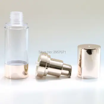 15ml 30ml Machiaj Gol Cosmetice Recipient Airless, Pompa de Sticle de Plastic Lotiune de Lichid Reîncărcabile Butelii pentru care pleacă 10buc