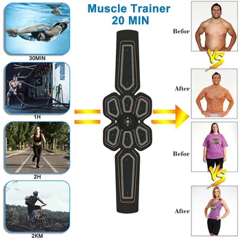 Puls Electronic Masaj Abdominal Stimulator Muscular Toner ABS Tonifiere Formare Centura EMS Corpul Talie Trimmer de Fitness, Masaj