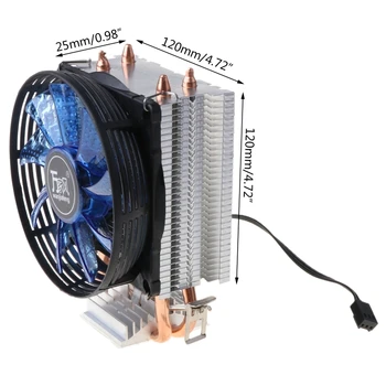 CPU Cooler Master 2 Cupru Pur Caldura-tevi Ventilator cu Lumina Albastra Sistem de Răcire WXTB