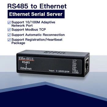 RS485 serial server la Ethernet ModbusTCP serial la Ethernet RJ45 convertor cu serverul web încorporat