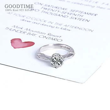 Femei de moda de Nunta Inele de 925 Inel Argint Accesorii Bijuterii Cristal Zircon Inele De Cuplu Ziua Îndrăgostiților