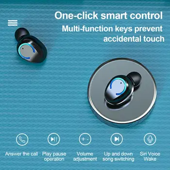 Wireless Bluetooth5.0 Cască F9-6 Sport Impermeabil Cilindru Cu Cască Stereo De Înaltă Calitate De Anulare A Zgomotului De Încărcare Bin