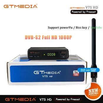 GTMEDIA V7S HD DVB-S2 1080P TV prin Satelit Receptor+USB WIFI Anttena Nava Din Spania Germania Tuner TV DVB S2 Receptor Decodor