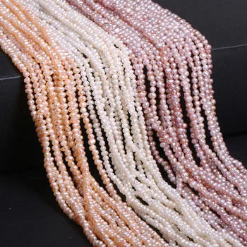 Naturale de apă dulce pearl margele alb roz formă de cartofi pearl margele pentru bijuterii DIY face dimensiunea de brățară 2-3mm