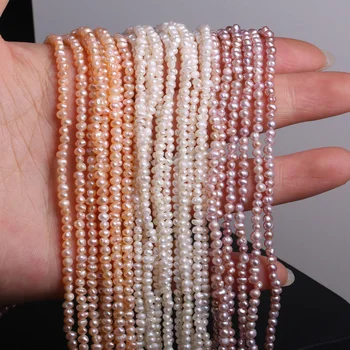 Naturale de apă dulce pearl margele alb roz formă de cartofi pearl margele pentru bijuterii DIY face dimensiunea de brățară 2-3mm