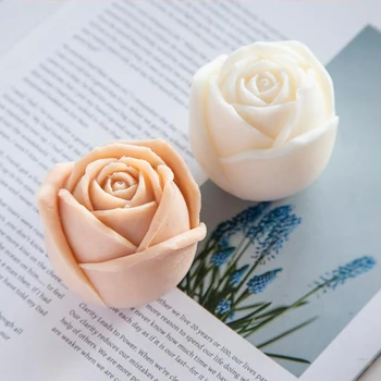 3D Rose Mucegai Silicon 6 Cavități Flori Matrite lumanari Pentru Ziua Îndrăgostiților DIY Lumânare Parfumată Săpun Mucegai