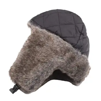 Iarna în aer liber camuflaj trapper hat windproof catifea groasă earflaps bombardier pălării cu faux fur trapper hat