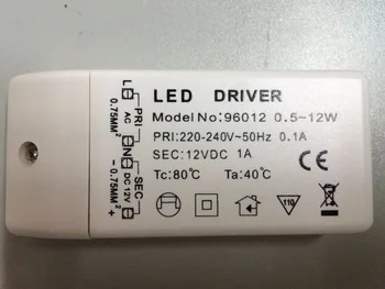12pcs/ lot de bună calitate bec LED MR16 lumina lămpii, Transformator de Alimentare Constantă de tensiune DC 12V 12w