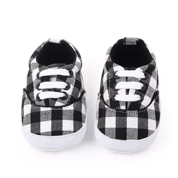 0-18M Copil Nou-născut Pantofi de Modă Carouri Bumbac Moale Unic Fata de Pantofi pentru Copii Toddler Pantofi pentru Sugari Copil Casual Crib Pantofi Pentru Băiat F98