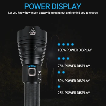 Noul Model Xhp90 Cel Mai Puternic Led Lanterna Lanterna Led-Uri Xhp70 Xhp50 Reîncărcabilă Usb Lampă De Mână 18650 26650 Tactice Flash De Lumină