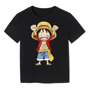 Moda Anime Imprimare Copii T-shirt Amuzant O Piesă de Design de Tricou Maneca Scurta Gilrs Băieți Topuri de Vara Haine Copii