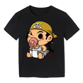 Moda Anime Imprimare Copii T-shirt Amuzant O Piesă de Design de Tricou Maneca Scurta Gilrs Băieți Topuri de Vara Haine Copii