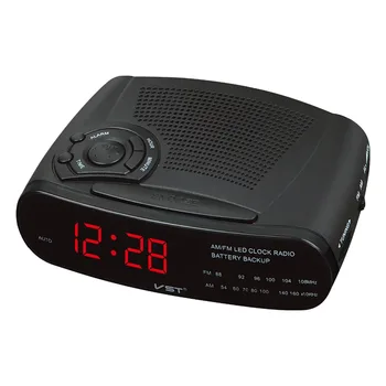 LED-uri SUNT Radio FM Digital Ceas cu Alarmă Snooze Iluminare Ceas de Masa de Radio Reveil de alimentare AC 220V Negru Multifuncțional Digital Reloj