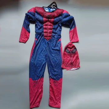 Musculare Băiat Super-Erou Costum Deluxe Băieți Spider Erou Cosplay Salopeta Costume de Halloween pentru Baieti Copilului Costum de Carnaval de Purim