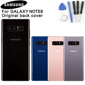 Samsung Original Capacul din Spate de Cazuri pentru Samsung GALAXY Note8 Nota 8 N9500 N9508 SM-N950F N950F Pahar de Locuințe Instrumente Gratuite 6 culori