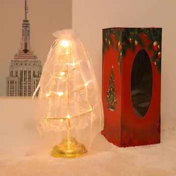 Pomul de crăciun Lampa de Noapte de Cristal Lămpi de Masă pentru Dormitor, Camera de zi Lampa de Acasa Art Deco Noptieră Lampa de Noptiera cu Led-uri Moderne Paturi