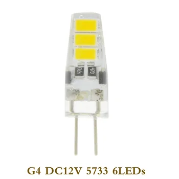5pcs/lot Bec LED 3W G4 Bec 12V DC Lampă cu LED-uri SMD3014 Reflectoarelor Candelabru de Iluminat Înlocui Lămpile cu Halogen