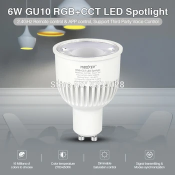 6W GU10 RGB+CCT LED lumina Reflectoarelor Modelul NoFUT106 Mi Lumina Subordonate Nou Brand AC100~240V