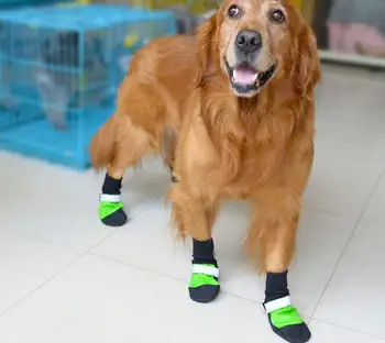 Produse pentru animale de companie de interior câine de companie pantofi moale cald magic impermeabil animale de companie pantofi șosete anti-alunecare PU boot 3 culori șosete pantofi caine mare pantofi