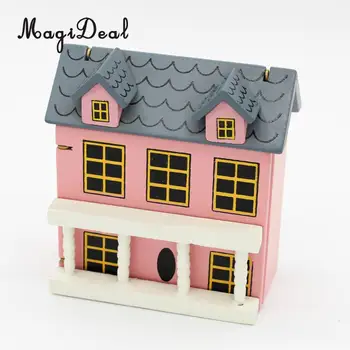 1/12 casă de Păpuși în Miniatură DIY Kit de Păpuși, Casa de Lemn Casa Mini Modelul de Ziua de nastere Cadouri de Craciun