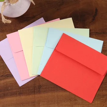 Culoare Mini Plic Mic de Culoare Solidă Card Bancar / Card de Membru Bomboane de Culoare Pătrat de Hârtie Plic 50pcs/lot 9*10 cm