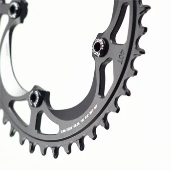 FOURIERS MTB positivo e negativo rotonda dente piatto disco singolo mountain bike disco 94 96 104 120BCD Biciclete Pinion roata