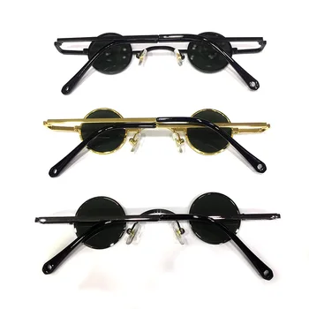Vazrobe Mici, Rotunde de Sticlă ochelari de Soare pentru Femei de sex Masculin Epocă Ochelari de Soare pentru Barbati Piatra de Cristal Lentile Anti-Scratch Retro Steampunk 2018