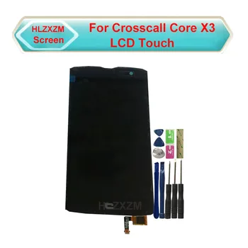 Testat ok Pentru Crosscall Core X3 LCD Display Cu Touch Screen Digitizer Înlocuirea Ansamblului Cu Instrumente+3M Autocolant