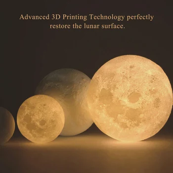 Imprimare 3D Moon Lampa USB LED Lumina de Noapte plina de culoare Schimbare Touch Lumini Decorative Lampa de Noapte fără Trepte Reglabile Acasă Cadou Creativ