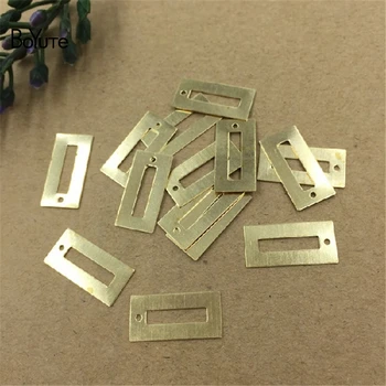BoYuTe 200Pcs 9*19MM Metal Alamă, Bronz Argint Pandantiv Dreptunghi Farmecele pentru a Face Bijuterii Diy Accesorii Bijuterii