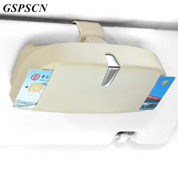 GSPSCN Multifuncțional Auto Parasolar Cutie Ochelari de Soare cu Chitanță Clip de Depozitare Suport Ochelari și Cărți de Auto Hold
