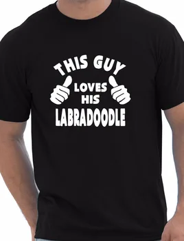 Acest Tip își Iubește Labradoodle Câine de Companie Cadou Unisex T-Shirt Mai multe Dimensiuni și Culori-A647