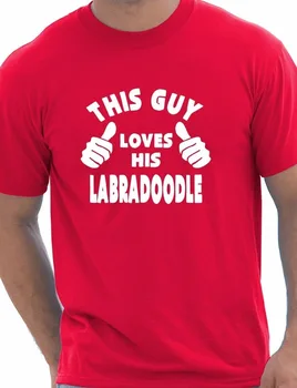Acest Tip își Iubește Labradoodle Câine de Companie Cadou Unisex T-Shirt Mai multe Dimensiuni și Culori-A647