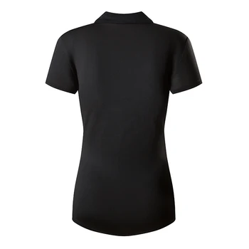 Jeansian Femei Casual Designer cu Maneci Scurte T-Shirt, Tee Shirt Tricou de Golf, de Tenis, de Badminton SWT285 Negru
