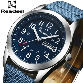 Readeel Brand de Moda pentru Bărbați Ceasuri Sport Bărbați Cuarț Ceas cu Ora și Data Bărbat Militar Armata Impermeabil ceas kol saat erkekle
