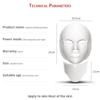 XPIOY CONDUS Masca Faciala 7 Culori Acnee Gât Frumusete Masca de Albire, de Intinerire a Pielii Dispozitiv coreean Terapia cu Fotoni Instrumente de Îngrijire a Pielii